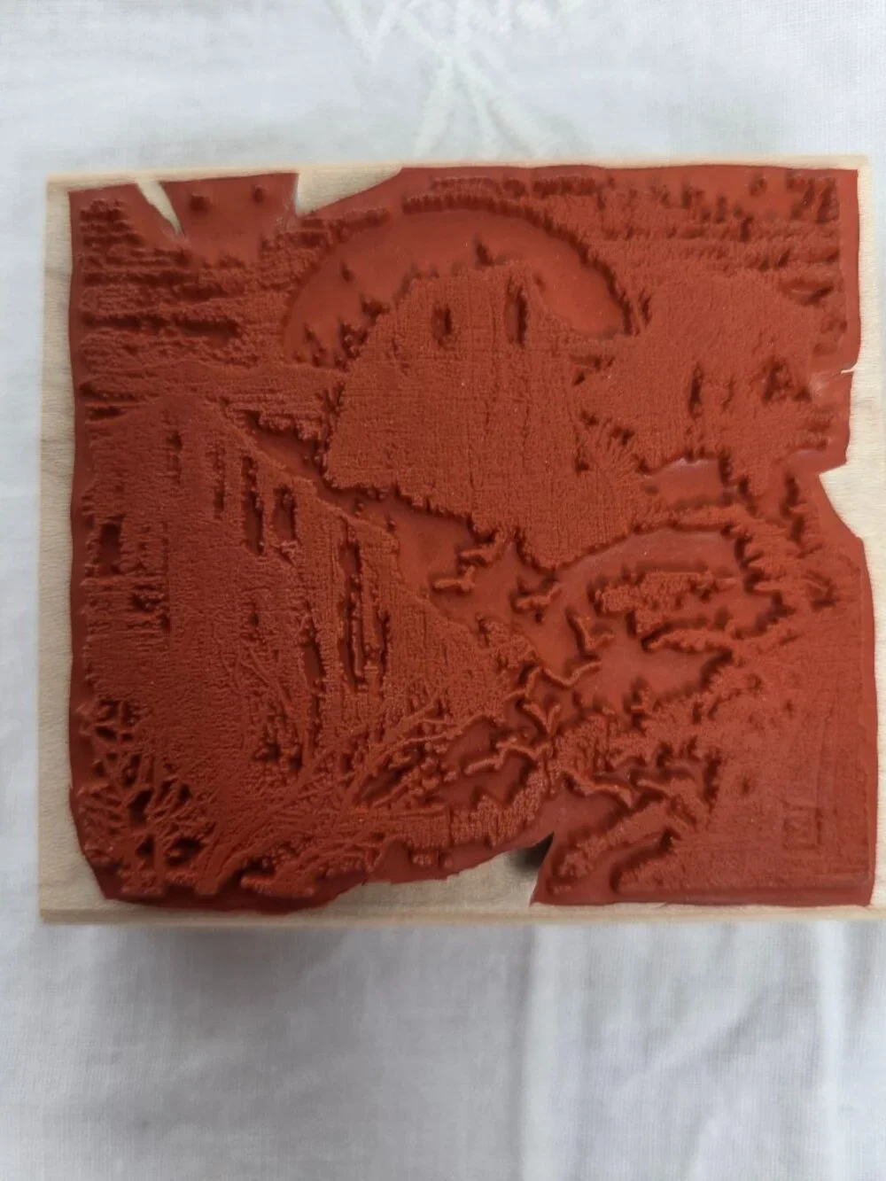 Vintage Stampin Up Oriental Brush Strokes Set of 4Wood Block Stamps 2004 CardArt